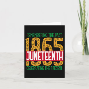 Tarjeta 18 de junio Historia negra afroamericana 1865 jun.