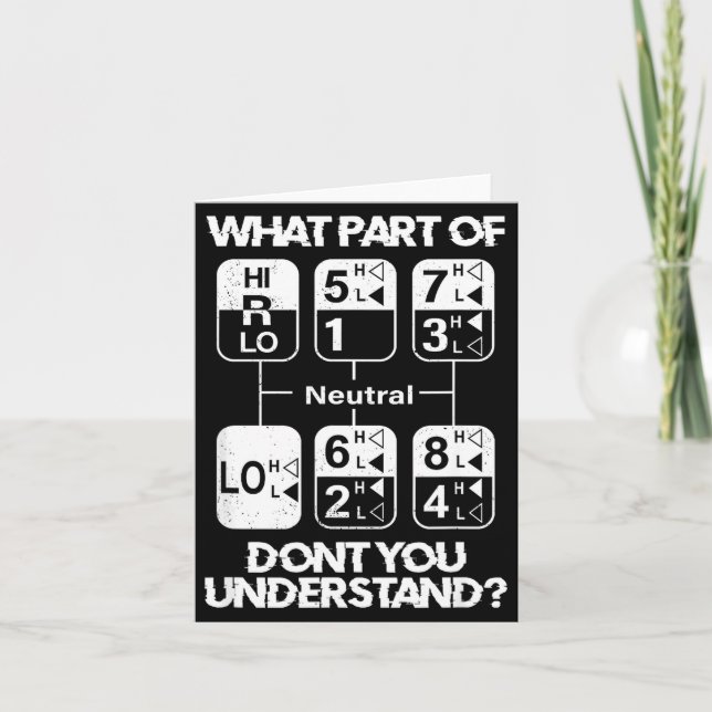 Tarjeta 18 Speed What Don't You Understand Funny Truck Dri (Anverso)