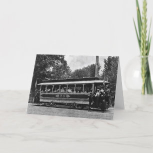 Tarjeta 1900 Columbia Railway Trolley Greeting Card