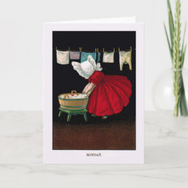 Tarjeta 1900s tempranos lunes Sunbonnet Sue