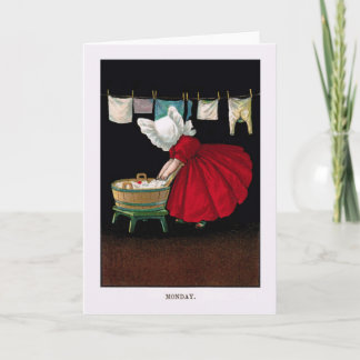 Tarjeta 1900s tempranos lunes Sunbonnet Sue