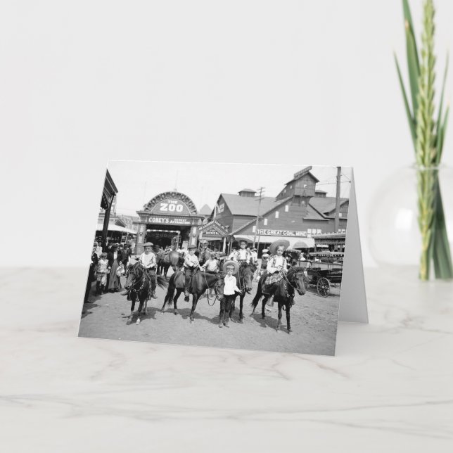 Tarjeta 1904 de felicitación de Coney Island NY (Anverso)