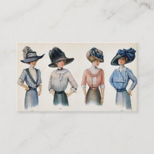 Tarjeta 1910 de visita de la moda de París