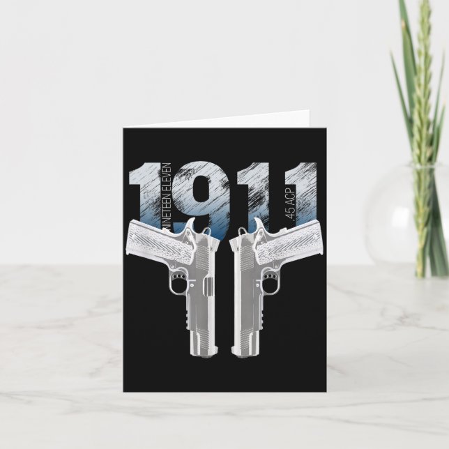 Tarjeta 1911 Handgun Pro Gun 2nd Amendment Gift  (Anverso)