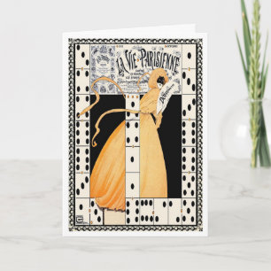 TARJETA 1912 "DEJEN COMIENZAR LOS JUEGOS" ART DECO FRANCÉS