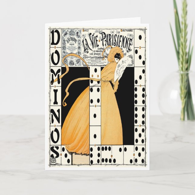 TARJETA ¡1912! "DOMINOS~EXPECT EL INESPERADOS " (Anverso)