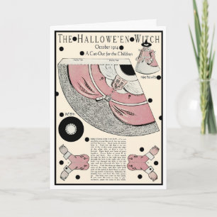 TARJETA ¡1914! "VOY A LOS PEDAZOS PARA BRUJA DE HALLOWEEN"