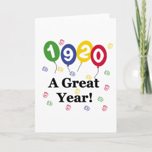 Tarjeta 1920 Un Gran Cumpleaños De Año
