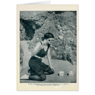 Tarjeta 1922 del retrato del vintage de Mona