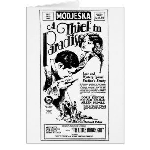 Tarjeta 1925 del anuncio de la película de Doris