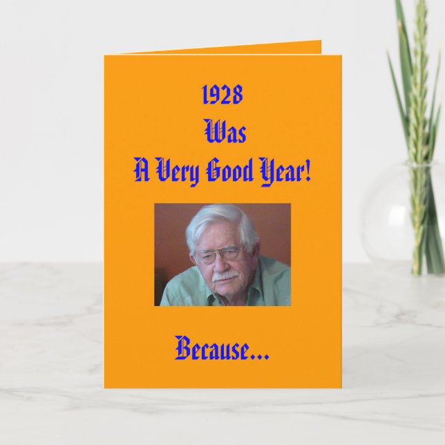 Tarjeta 1928, ¡Fue Un Año Muy Bueno! (Anverso)