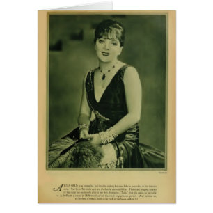 Tarjeta 1929 del retrato del vintage de Irene