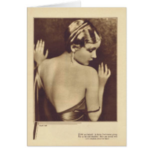 Tarjeta 1931 del retrato del vintage de Helen