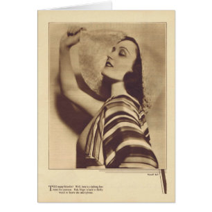 Tarjeta 1931 del retrato del vintage de Pola Negri