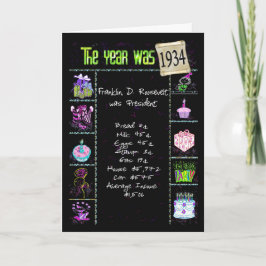 Tarjeta 1934 curiosidades de la diversión del año del