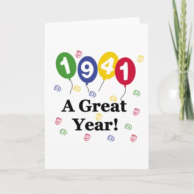 Tarjeta 1941 Un gran cumpleaños de año (Anverso)