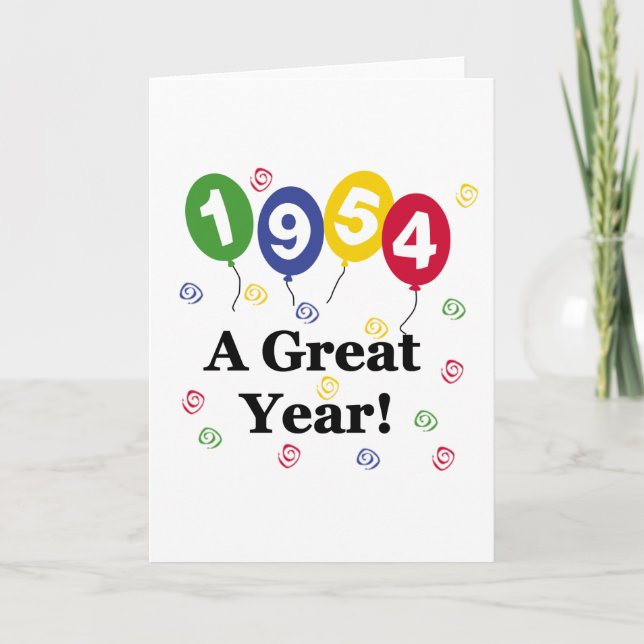 Tarjeta 1954 Un Gran Cumpleaños De Año (Anverso)