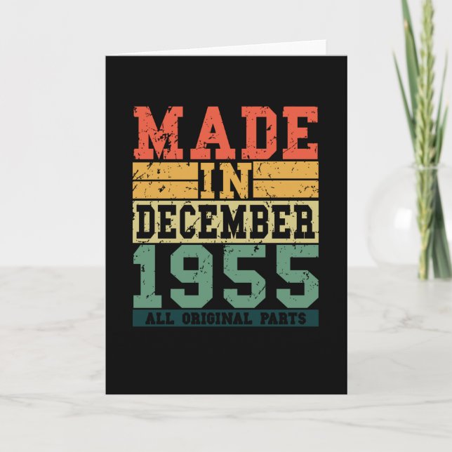 Tarjeta 1955 Birthday December Vintage Saying (Anverso)