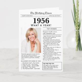 Tarjeta 1956 Newspaper Birthday card