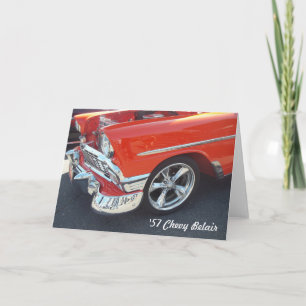 Tarjeta 1957 Chevrolet Chevy Belair Greeting Card