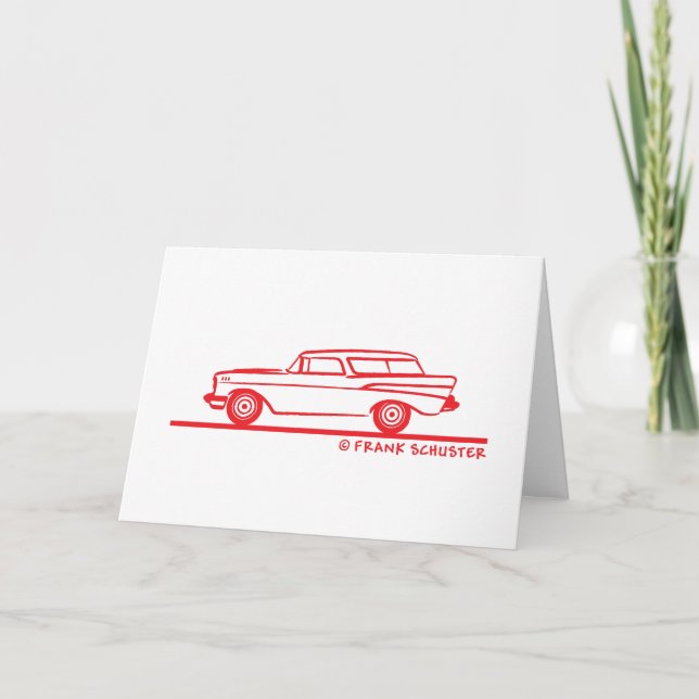 Tarjeta 1957 Chevy Nomad Bel Air (Anverso)