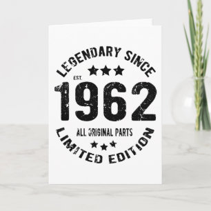 Tarjeta 1962 Cumpleaños Vintage