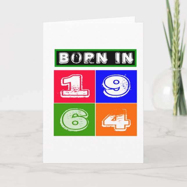 Tarjeta 1964 diseños del cumpleaños (Anverso)