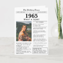 Tarjeta 1965 Newspaper Birthday card