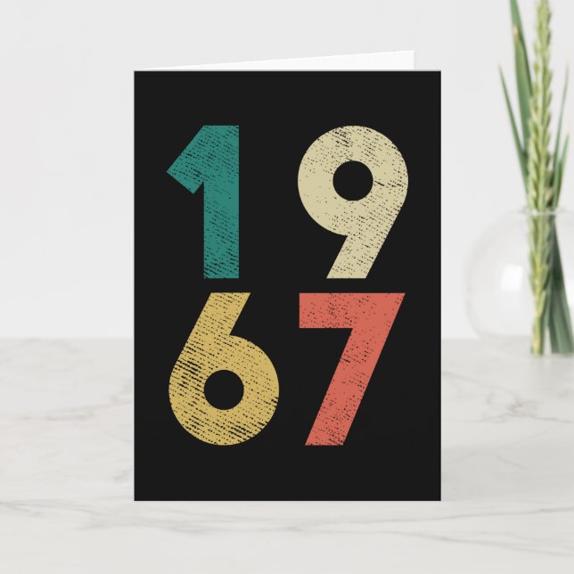 Tarjeta 1967 Vintage Birthday Retro (Anverso)