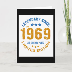 Tarjeta 1969 Cumpleaños Vintage