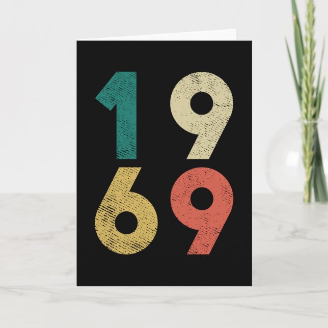 Tarjeta 1969 Vintage Birthday Retro (Anverso)
