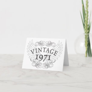 Tarjeta 1971 Vintage with Wings