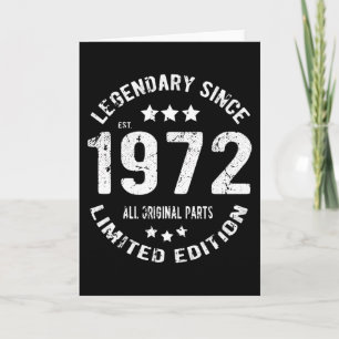 Tarjeta 1972 Cumpleaños Vintage
