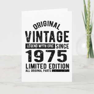 Tarjeta 1975 Cumpleaños Vintage