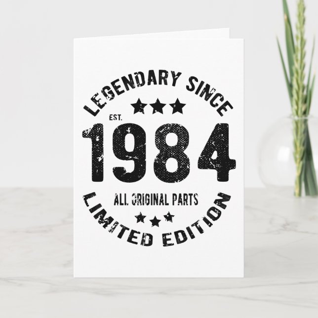 Tarjeta 1984 Vintage Birthday (Anverso)