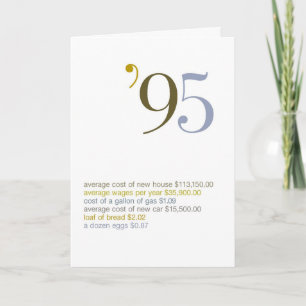 Tarjeta 1995 datos divertidos del cumpleaños
