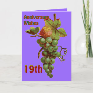 Tarjeta 19° Aniversario, personalizable