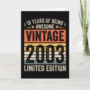 Tarjeta 19 Años De Ser Una Magnífica Vintage 2003