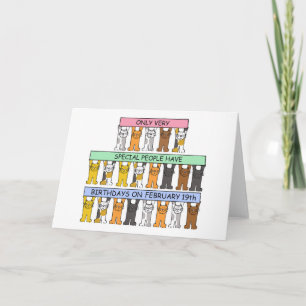 Tarjeta 19 de febrero Gatos Personalizados