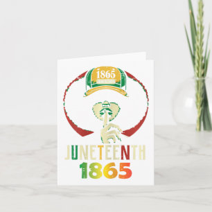 Tarjeta 19 de junio de 1865 Mujer africana negra 19 de jun