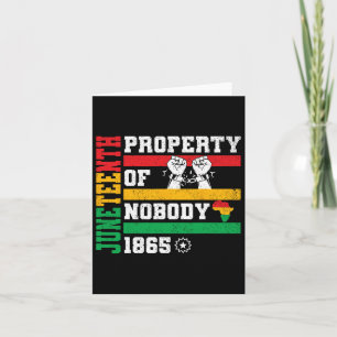 Tarjeta 19 de junio Libertad Melanin Black History Propert