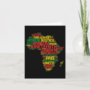 Tarjeta 19 de junio Mapa de África Palabras 19 de junio de
