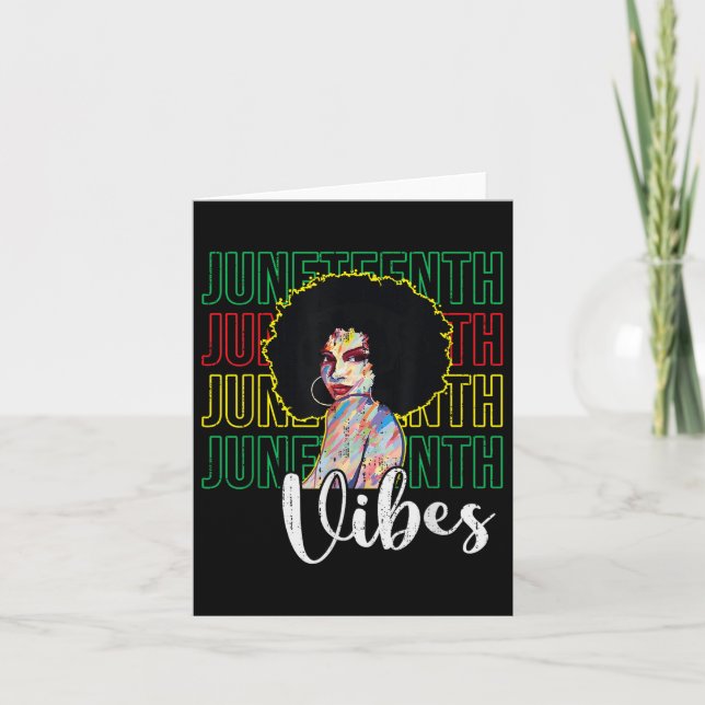 Tarjeta 19 de junio Vibes Freedom - 19 de junio de 1865 en (Anverso)