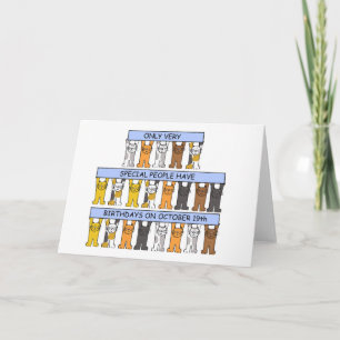 Tarjeta 19 de octubre Gatos Personalizados