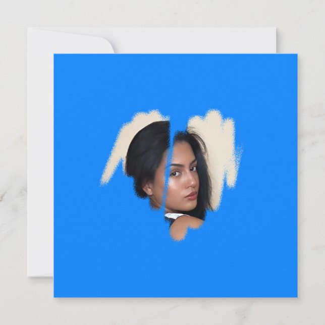 Tarjeta 1.ª Clase Cyan Graffiti Heart Frame (Anverso)