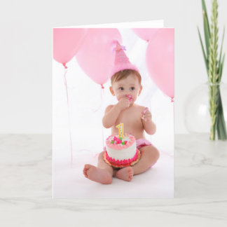 Tarjeta 1.ª tarta de cumpleaños