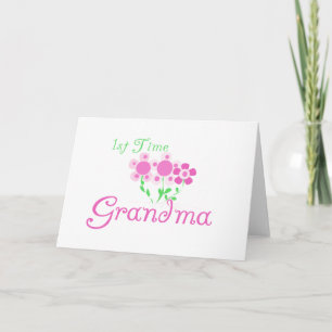 Tarjeta 1.ª Vez Flores Rosa-Abuelas