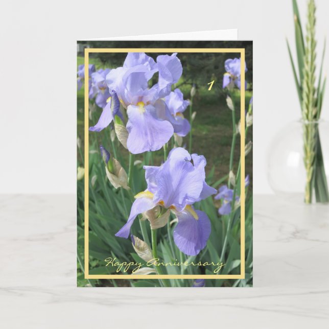 Tarjeta 1.ᵉʳ Aniversario Boda desea a los irlandeses elega (Anverso)