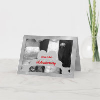 1.ᵉʳ aniversario Boda escala de grises con corazón