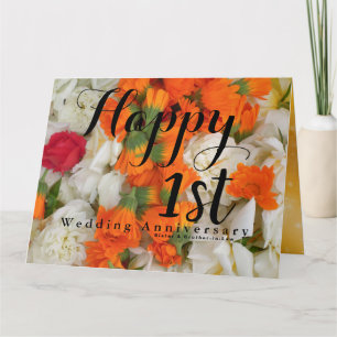 Tarjeta 1.ᵉʳ Aniversario Boda Hermana y cuñada